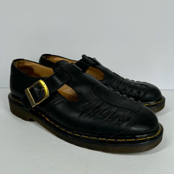 Vintage Dr. Martens Leather Closed Toe Fisherman Sandals Made In England Y2K UK9 - Picture 1 of 16